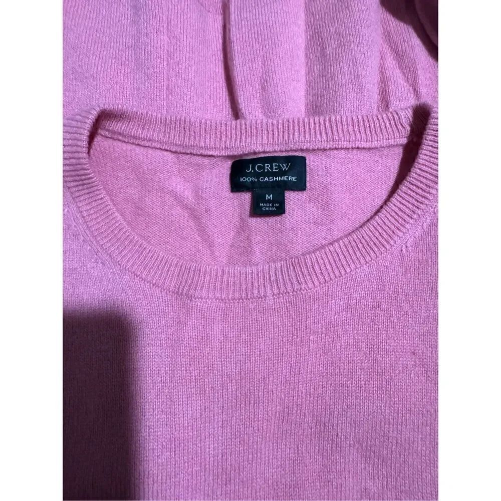 J. Crew pink 100% Cashmere pullover sweater M